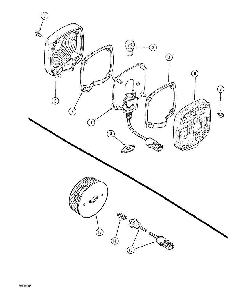 Схема запчастей Case IH 6810 - (04-02) - LAMPS (04) - ELECTRICAL SYSTEMS