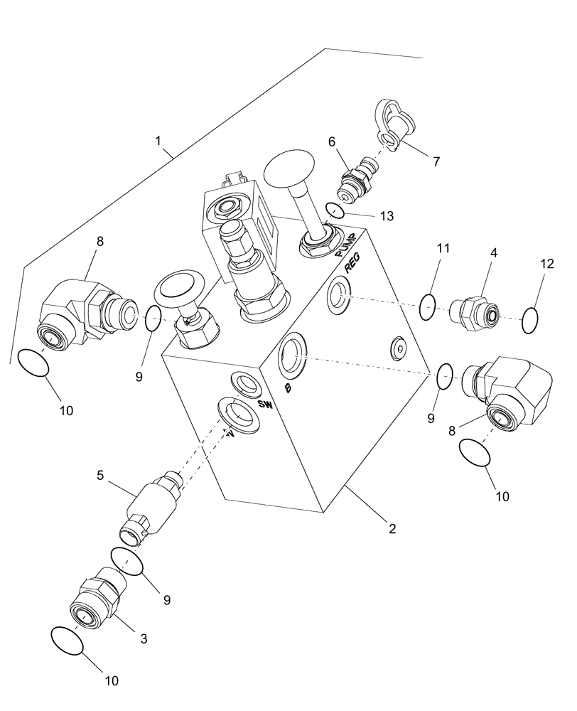 Схема запчастей Case IH AFX8010 - (D.32.C.59[01]) - VALVE, HYDRAULIC - PARK / TOW D - Travel