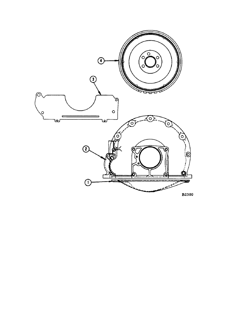 Схема запчастей Case IH 1060 - (360[1]) - CLUTCH HOUSING (10) - ENGINE