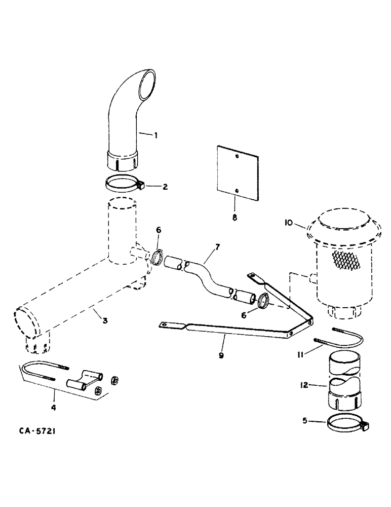 Схема запчастей Case IH 1440 - (12-04) - POWER, ASPIRATED PRE-CLEANER PRE-SCREENER, S/N 1501 AND ABOVE FOR FACTORY INSTALLED ASPIRATOR ATTACH Power