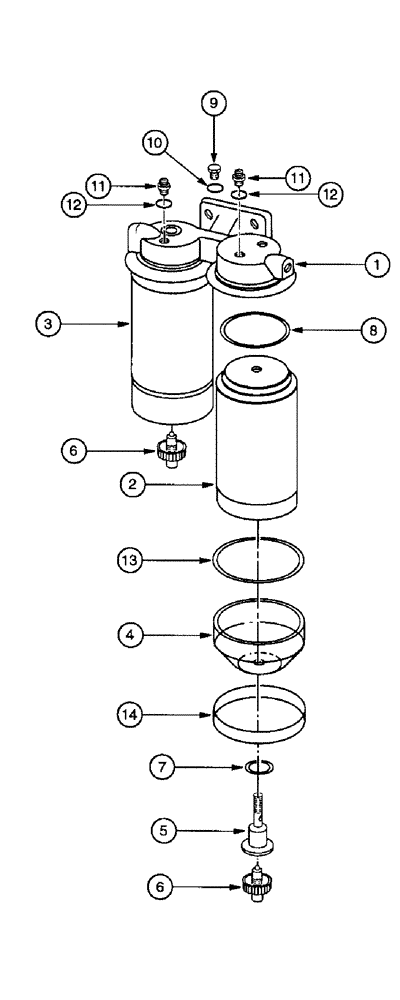 Схема запчастей Case IH D-358 - (6-080) - FUEL FILTER, 826 AND 2826 TRACTORS 