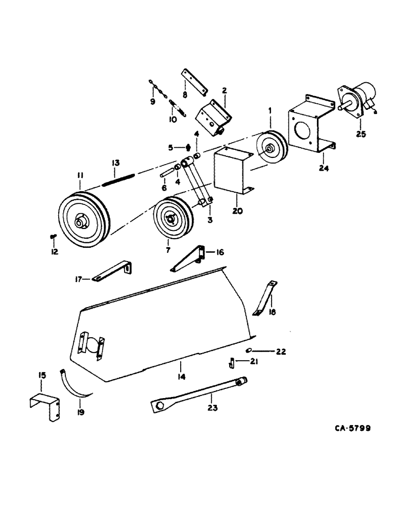 Схема запчастей Case IH 1420 - (10-40) - HYDRAULICS, HYDRAULIC REEL DRIVE, WITHOUT ROCK TRAP OR FEEDER REVERSER, SEPERATOR PARTS (07) - HYDRAULICS