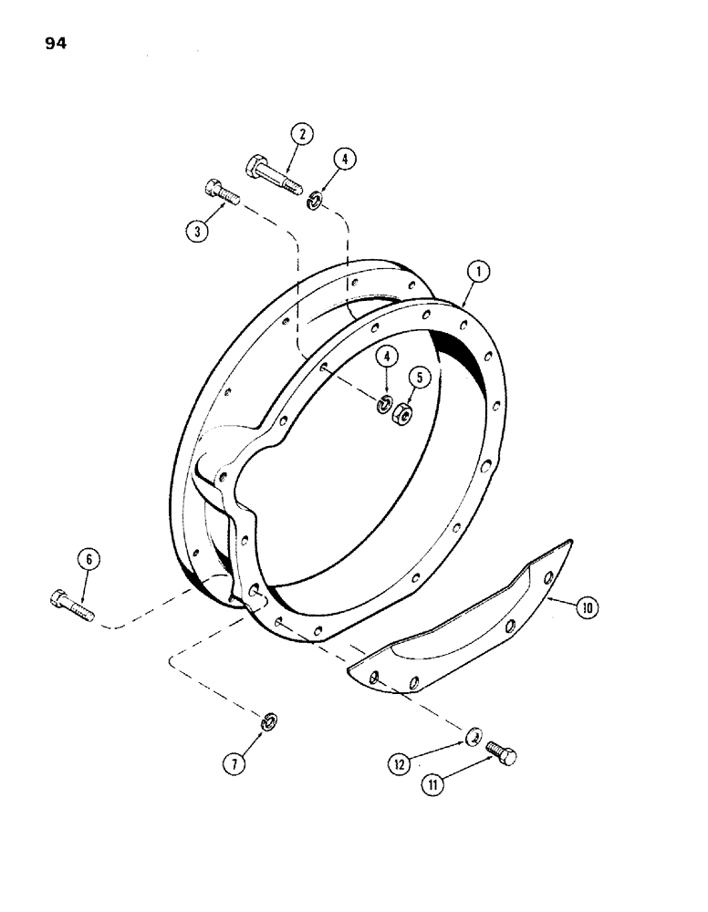 Схема запчастей Case IH 336BD - (094) - FLYWHEEL HOUSING, NUMBER TWO S.A.E., C 