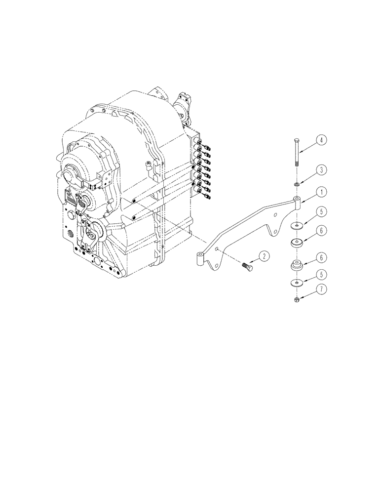 Схема запчастей Case IH STX275 - (06-09) - TRANSMISSION MOUNTING, POWER SHIFT TRANSMISSION (06) - POWER TRAIN