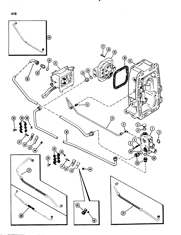 Схема запчастей Case IH 1070 - (0416) - HYDRAULIC SYSTEM, MECHANICAL SHIFT (08) - HYDRAULICS