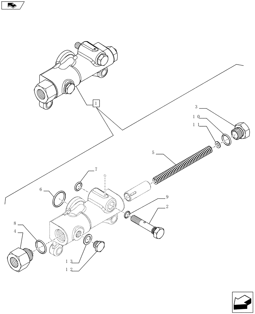 Схема запчастей Case IH FARMALL 75C - (21.100.0101[03]) - TRANSMISSION LUBRICATION SYSTEM - 16-BAR VALVE - BREAKDOWN - END YR 18-APR-2012 (21) - TRANSMISSION