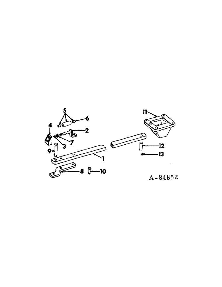 Схема запчастей Case IH 1566 - (09-02[A]) - FRAME, HEAVY DUTY SWINGING DRAWBAR, PART OF FIXED NON-ADJUSTABLE DRAWBAR ATTACHMENT (12) - FRAME