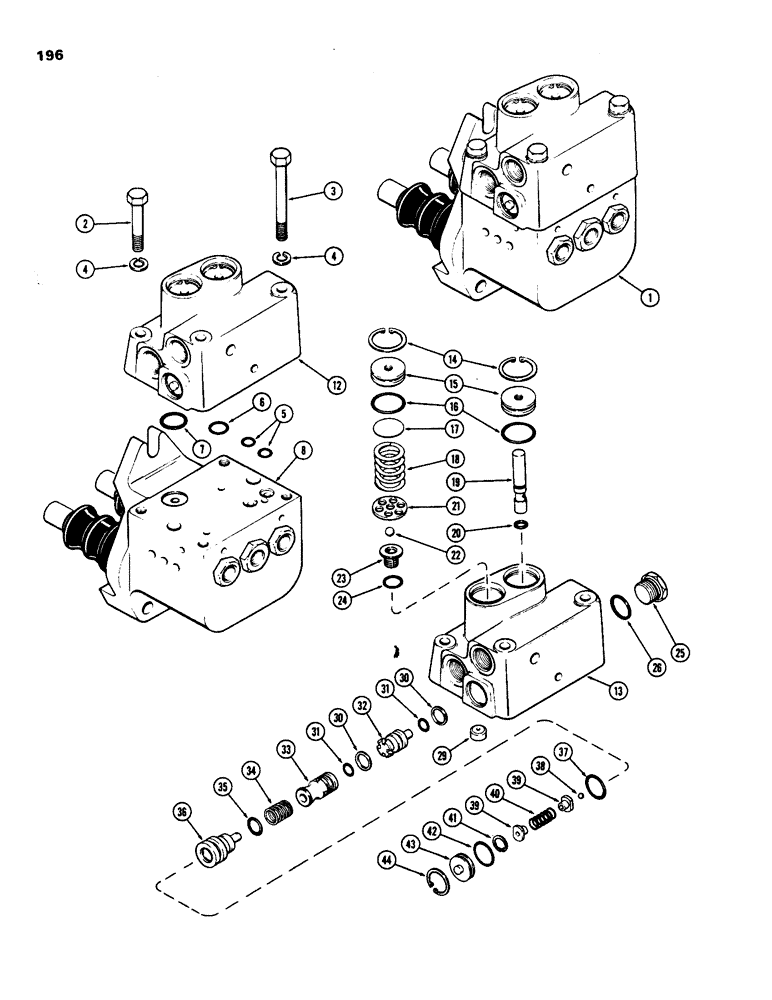 Схема запчастей Case IH 970 - (196) - A62074 POWER BRAKE VALVE, USED PRIOR TO TRAC. SER. NO. 8711460 (07) - BRAKES