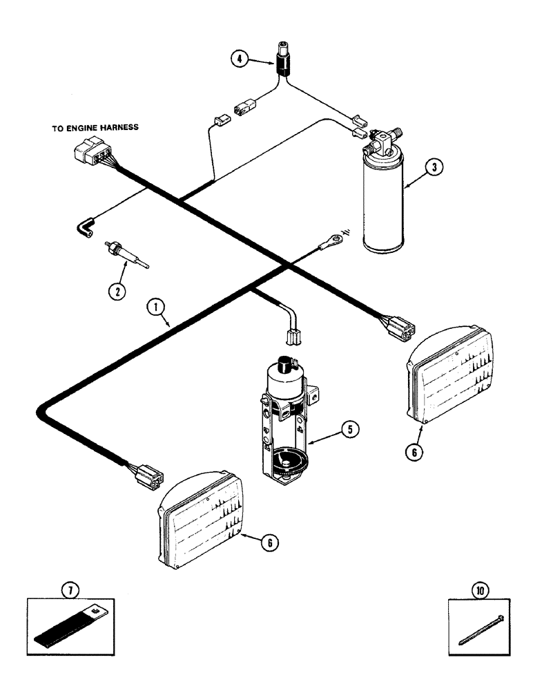 Схема запчастей Case IH 2096 - (4-066) - FORWARD COMPONENT HARNESS (04) - ELECTRICAL SYSTEMS