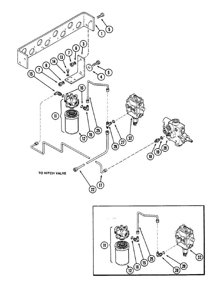 Схема запчастей Case IH 4694 - (5-126) - REAR STEERING FILTER (05) - STEERING