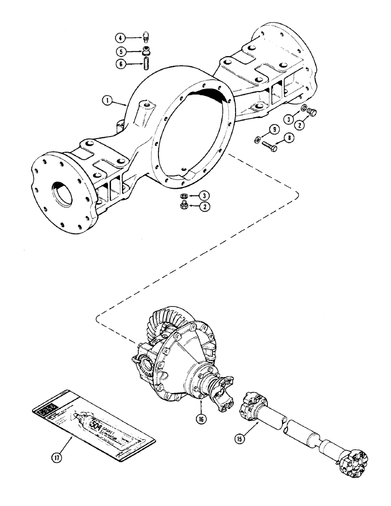 Схема запчастей Case IH 2870 - (208) - REAR AXLE AND DIFFERENTIAL HOUSING (06) - POWER TRAIN