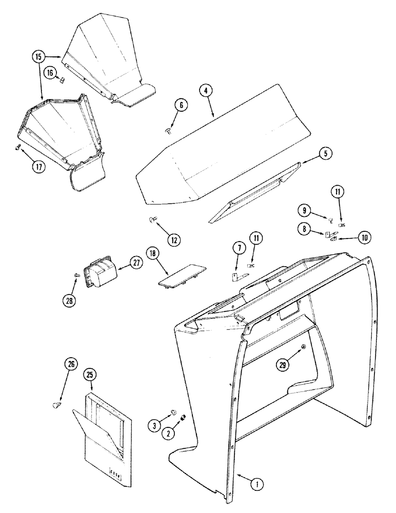 Схема запчастей Case IH 2394 - (9-036) - INSTRUMENT PANEL SHROUD (09) - CHASSIS/ATTACHMENTS