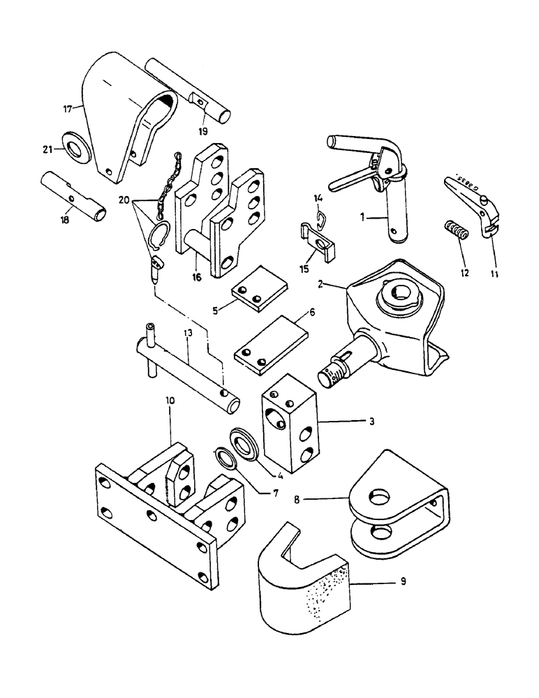 Схема запчастей Case IH 724 - (316) - TRAILER HITCH (09) - CHASSIS