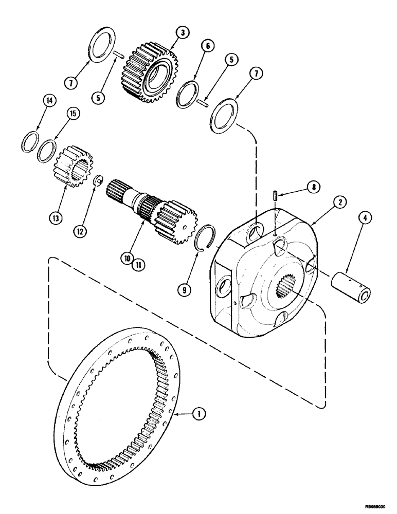 Схема запчастей Case IH MX270 - (6-092) - REAR AXLE, PLANETARY, MX270 (06) - POWER TRAIN