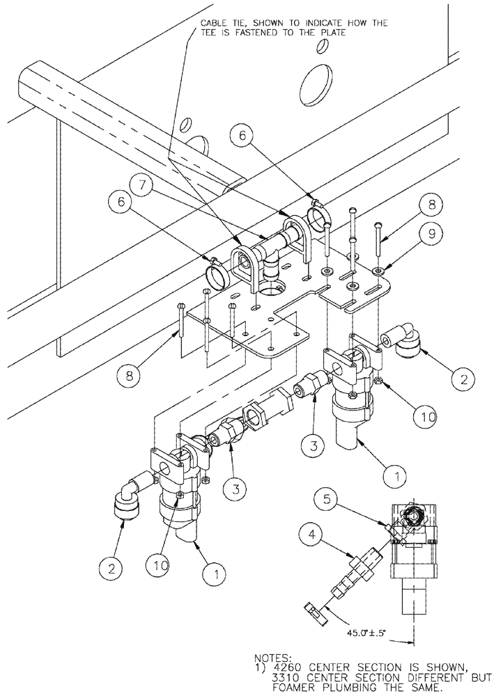 Схема запчастей Case IH SPX3310 - (09-056) - SOLENOID GROUP, CENTER SECTION Liquid Plumbing