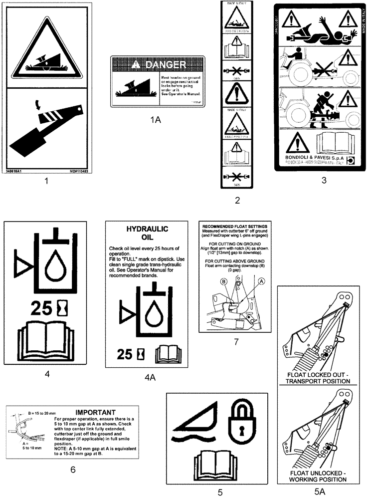 Схема запчастей Case IH 2052 - (09-55) - COMBINE ADAPTER - DECALS (03) - CHASSIS/MOUNTED EQUIPMENT