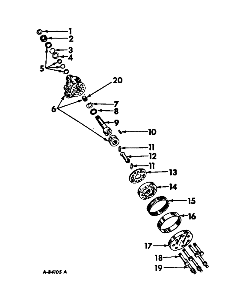 Схема запчастей Case IH 664 - (10-12) - HYDRAULICS, HYDROSTATIC POWER STEERING HAND PUMP (07) - HYDRAULICS