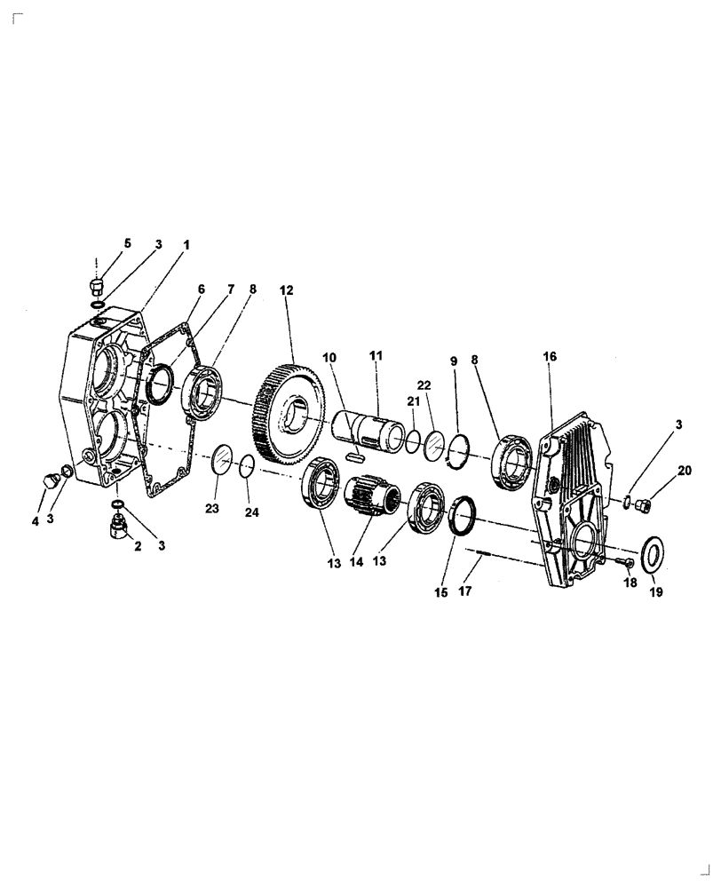 Схема запчастей Case IH 2052 - (09-46) - COMBINE ADAPTER GEARBOX (03) - CHASSIS/MOUNTED EQUIPMENT