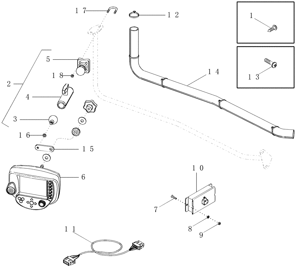 Схема запчастей Case IH MAGNUM 255 - (04-38) - MONITOR - ACCUGUIDE (04) - ELECTRICAL SYSTEMS