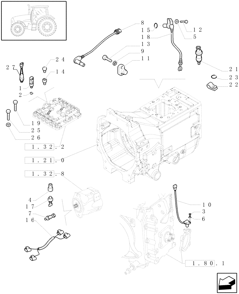 Схема запчастей Case IH PUMA 195 - (1.91.0[01]) - ELECTRIC SYSTEM CONTROL (10) - OPERATORS PLATFORM/CAB