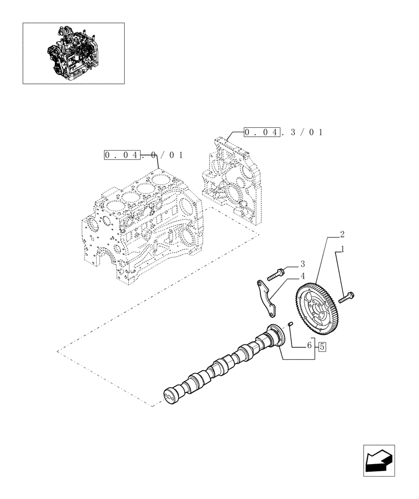 Схема запчастей Case IH MAXXUM 110 - (0.12.0/02) - CAMSHAFT TIMING CONTROL (STD + VAR.330003-332115-332116) (01) - ENGINE