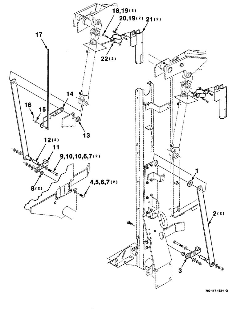 Схема запчастей Case IH 8420 - (05-02) - TAILGATE LATCH AND SAFETY STOP ASSEMBLY (16) - BALE EJECTOR