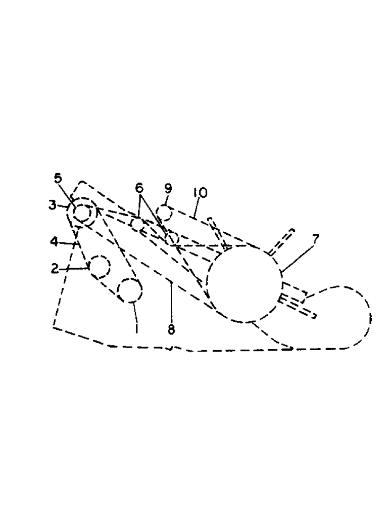 Схема запчастей Case IH 810 - (C-04[A]) - GRAIN HEADER, BELT, CHAIN, PULLEY AND SPROCKET DIAGRAM - RIGHT SIDE (58) - ATTACHMENTS/HEADERS