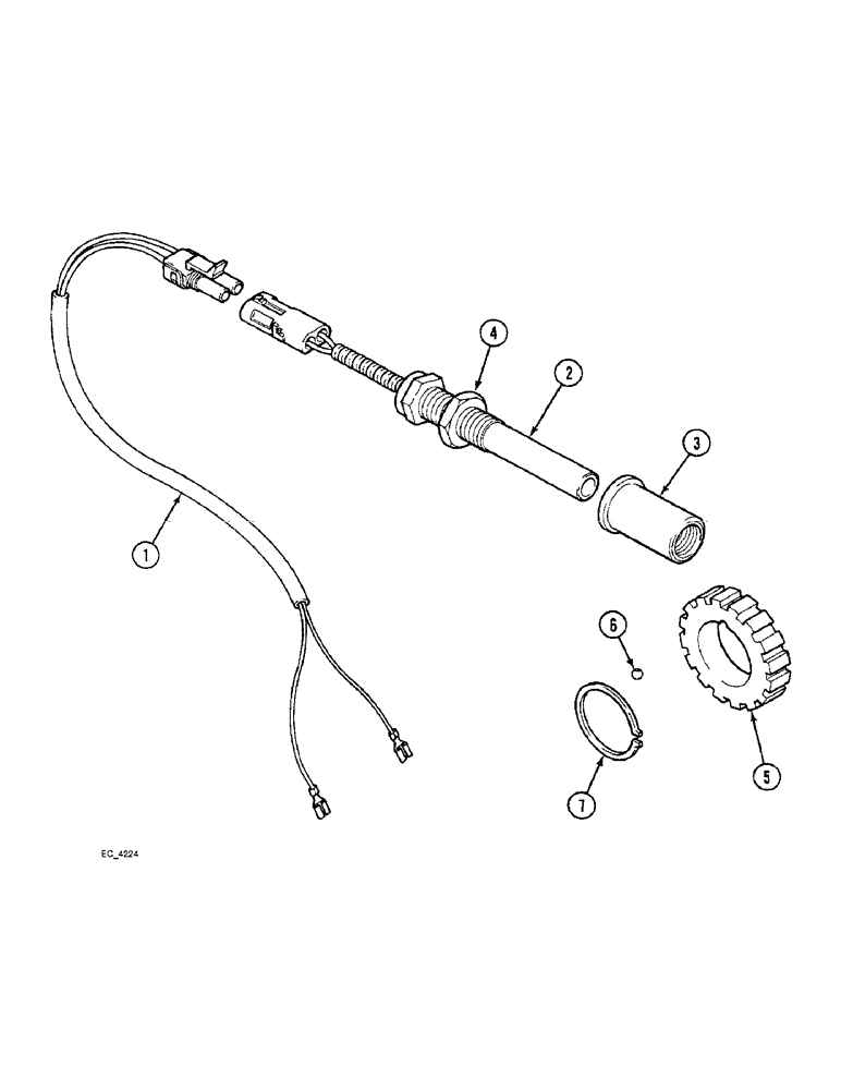 Схема запчастей Case IH 3220 - (4-054) - SPEED SENSORS, TRACTOR WITH CAB, ROAD SPEED SENSOR (04) - ELECTRICAL SYSTEMS