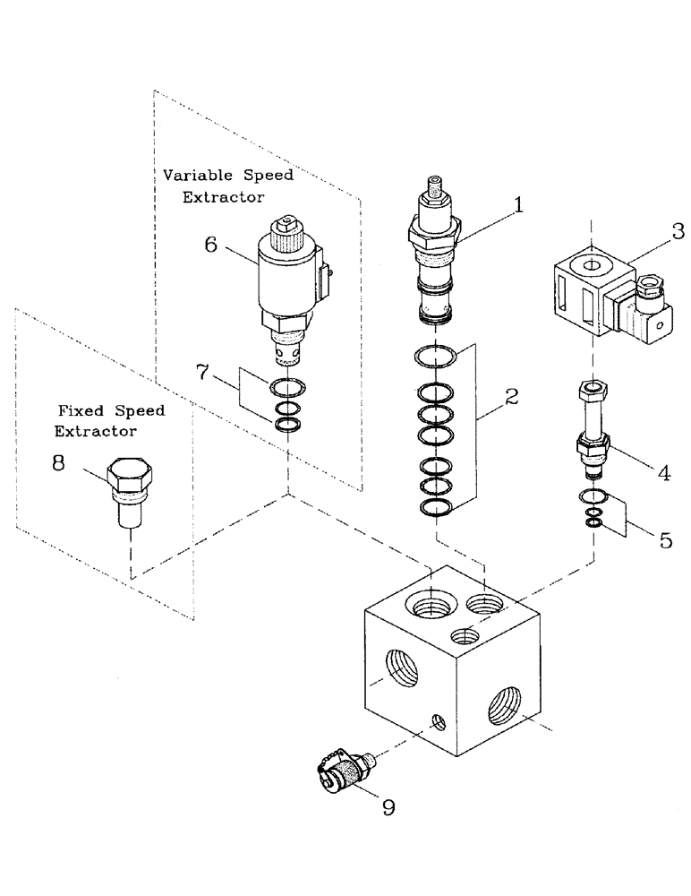 Схема запчастей Case IH 7700 - (B05-11) - HYDRAULIC SOLENOID RELIEF VALVE Hydraulic Components & Circuits