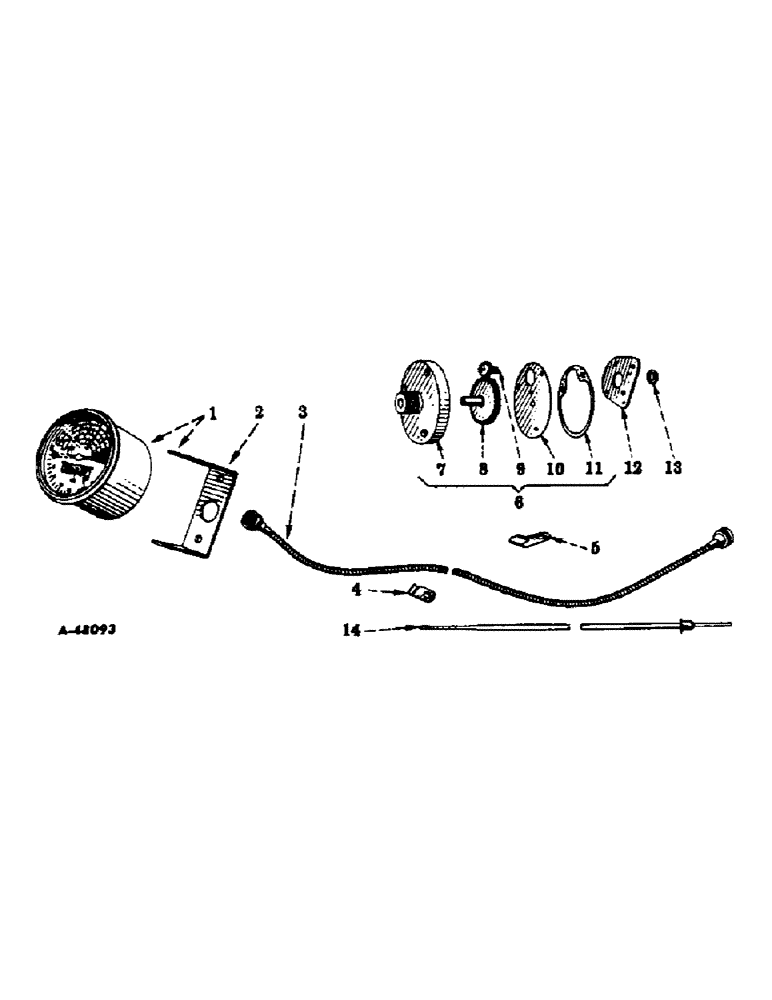 Схема запчастей Case IH 350 - (354) - ATTACHMENTS, TACHOMETER, SPECIAL, FOR INTERNATIONAL 350 DIESEL ENGINE TRACTORS Attachments