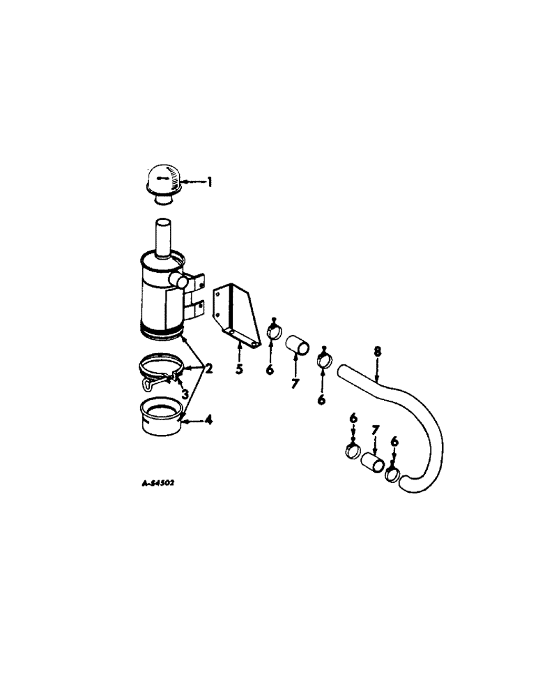 Схема запчастей Case IH 340 - (034) - FUEL SYSTEM, AIR CLEANER, DONALDSON, CARBURETED ENGINE TRACTORS, 340 SERIES (02) - FUEL SYSTEM