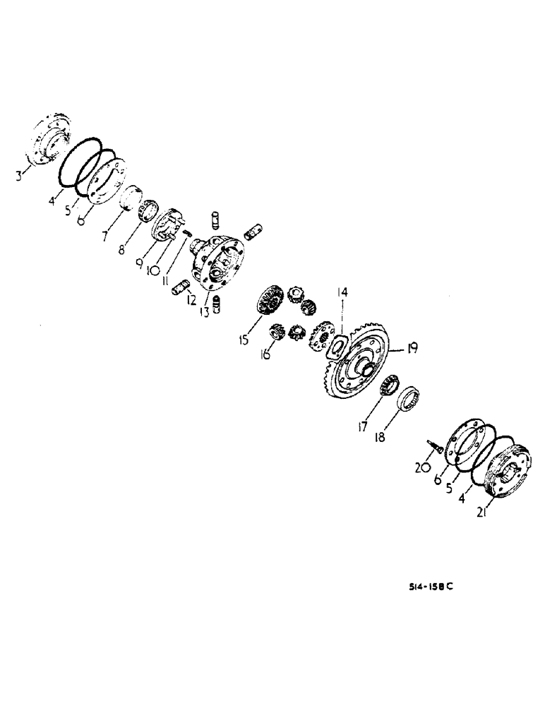 Схема запчастей Case IH 2500 - (07-038) - DIFFERENTIAL AND CONNECTIONS (04) - Drive Train