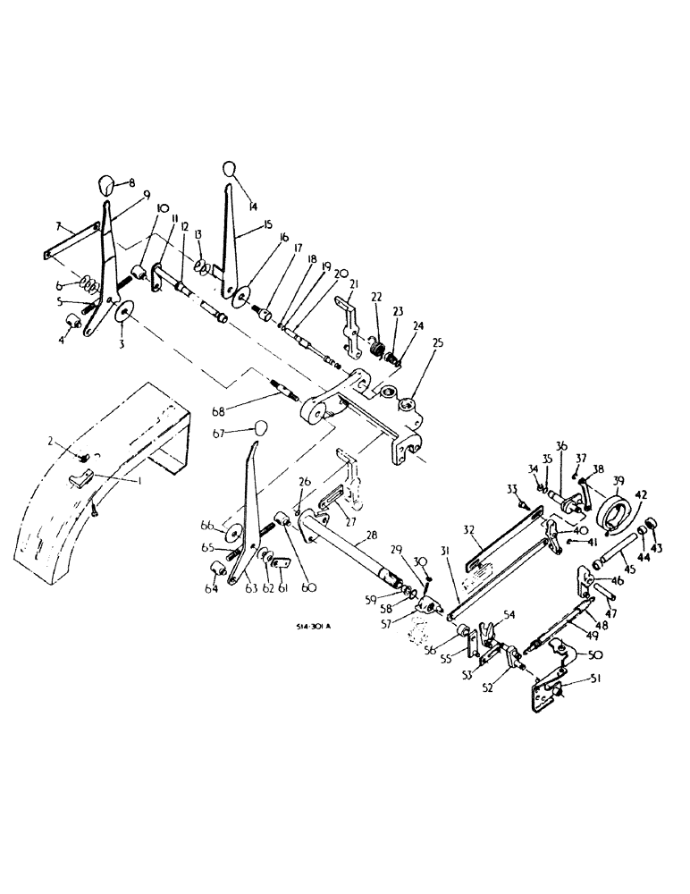 Схема запчастей Case IH 385 - (10-12) - HYDRAULICS, DRAFT CONTROL LINKAGE (07) - HYDRAULICS