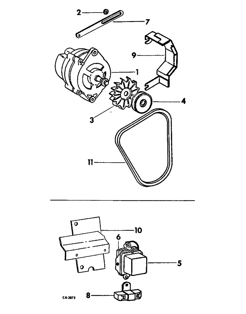 Схема запчастей Case IH 664 - (08-02) - ELECTRICAL, ALTERNATOR GENERATOR AND CONNECTIONS (06) - ELECTRICAL