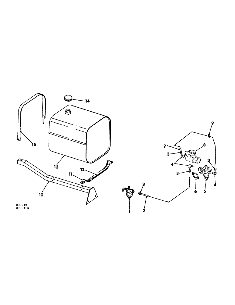 Схема запчастей Case IH 210 - (E-02) - FUEL SYSTEM, FUEL SYSTEM AND TANK SUPPORTS (02) - FUEL SYSTEM