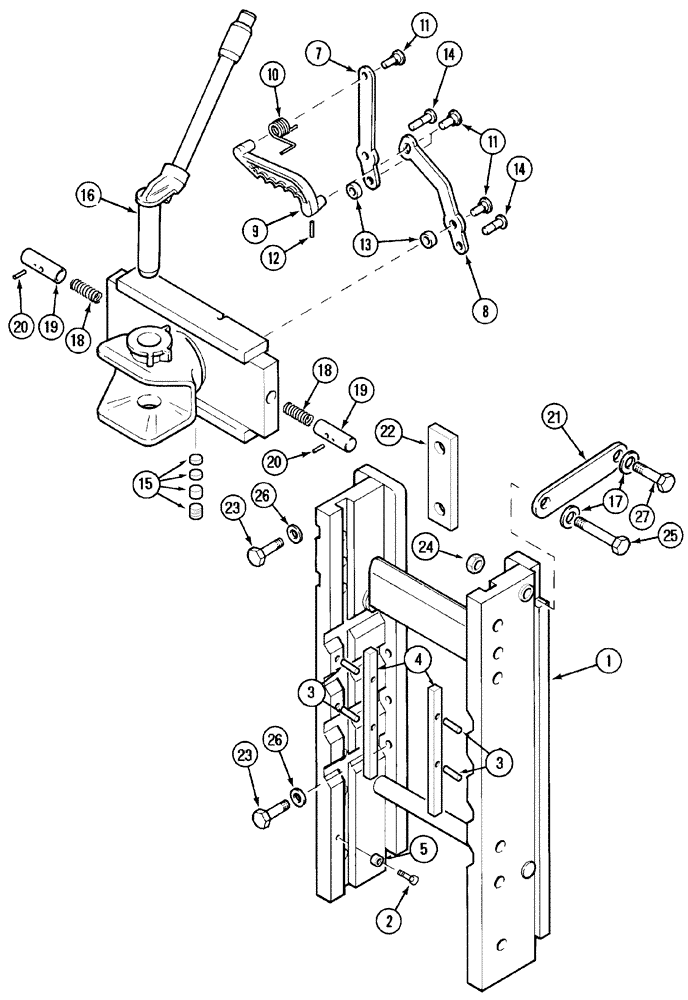 Схема запчастей Case IH MX135 - (09-80) - TRAILER HITCH (09) - CHASSIS/ATTACHMENTS