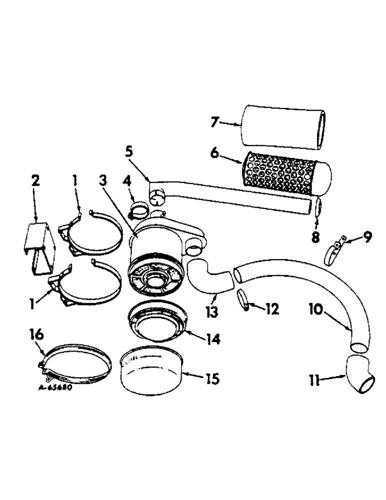 Схема запчастей Case IH 420 - (320) - AIR CLEANER, 414, CH501E TO CH1568G, 420, CH501E TO CH2820G (10) - ENGINE