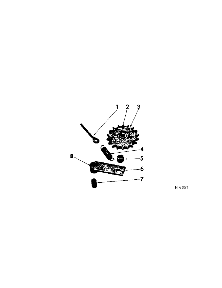 Схема запчастей Case IH 201 - (B-006) - CHAIN TIGHTENER (58) - ATTACHMENTS/HEADERS