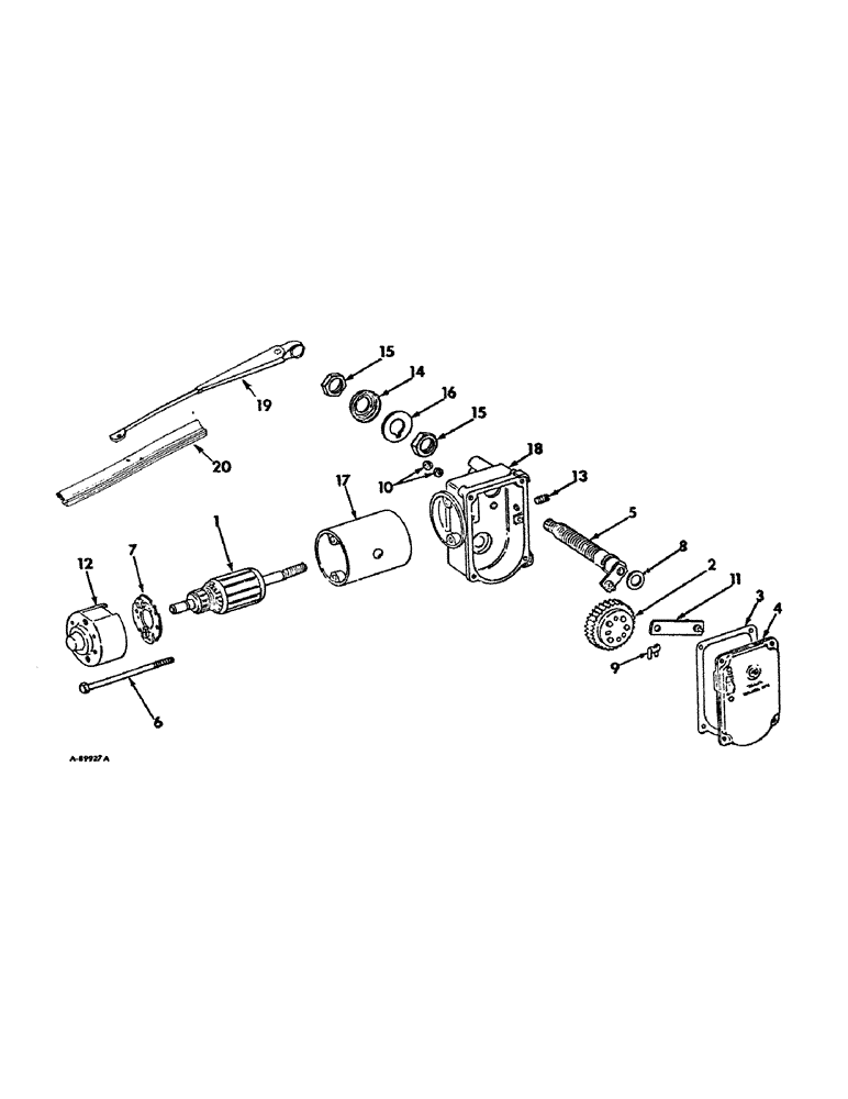 Схема запчастей Case IH 1456 - (13-24) - SUPERSTRUCTURE, WINDSHIELD WIPER MOTOR (05) - SUPERSTRUCTURE