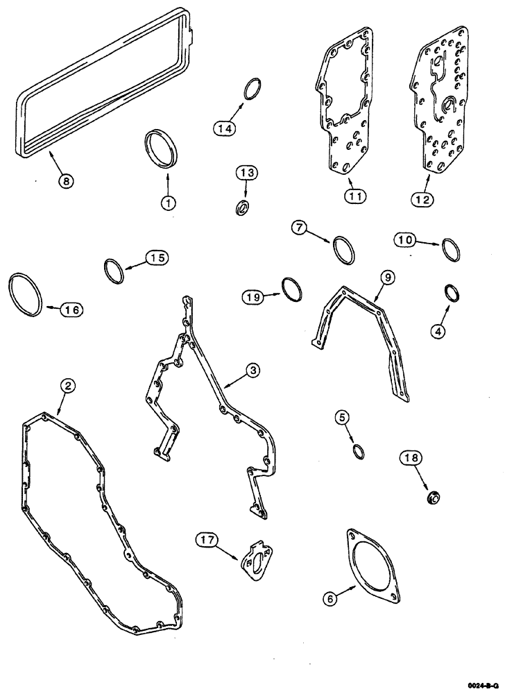 Схема запчастей Case IH 8860 - (10-58) - GASKET KIT (4T-390 EMISSIONS CERTIFIED ENGINE) (AFTER OCTOBER 18, 1999) (10) - ENGINE