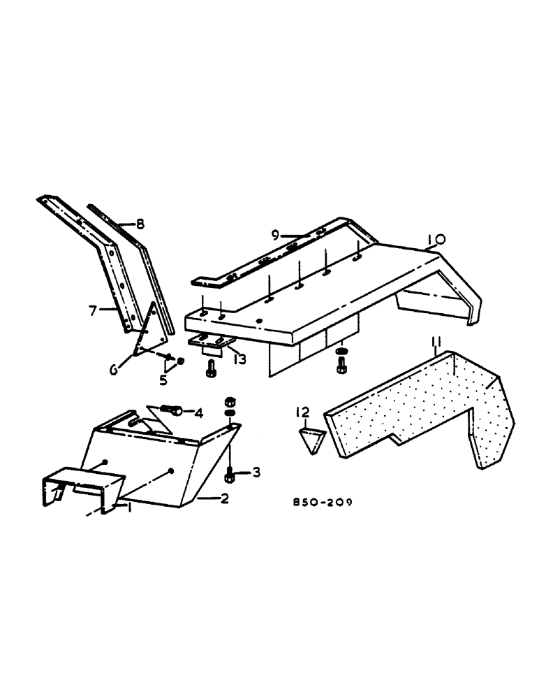 Схема запчастей Case IH 484 - (A06-3) - FENDERS AND INSULATORS - SUPER DE-LUXE CAB (05) - SUPERSTRUCTURE