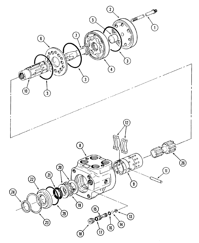 Схема запчастей Case IH STX325 - (05-04[03]) - STEERING CONTROL VALVE, WITH ACCUSTEER (05) - STEERING