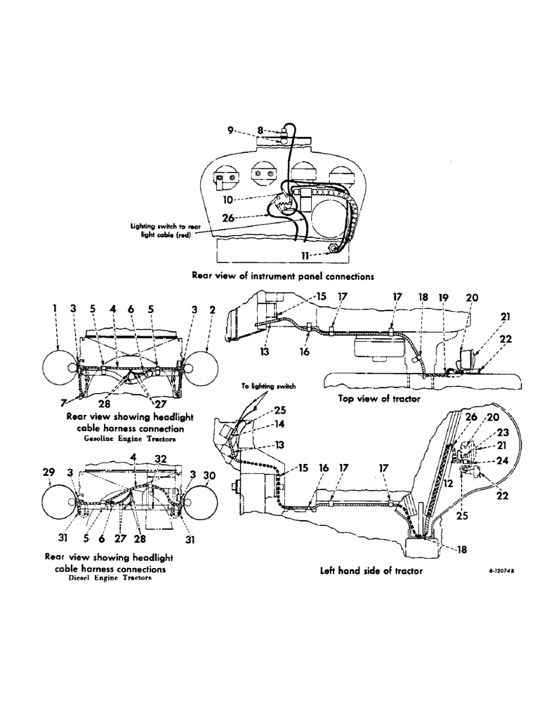 Схема запчастей Case IH 340 - (103) - ELECTRICAL SYSTEM, ELECTRIC LIGHTING, INTERNATIONAL 340 SERIES (06) - ELECTRICAL SYSTEMS