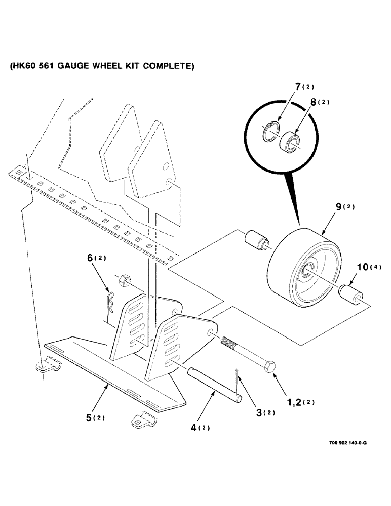 Схема запчастей Case IH 8830 - (9-18) - GAUGE WHEEL KIT, 12 FOOT (09) - CHASSIS