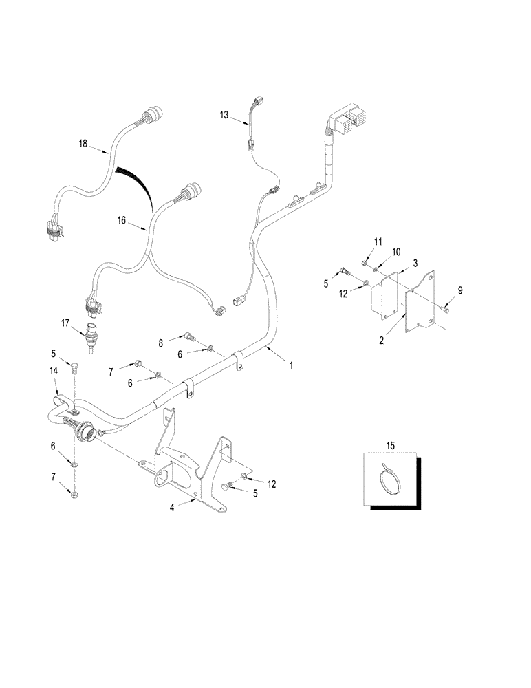 Схема запчастей Case IH STX425 - (04-21[01]) - HARNESS - ENGINE, ASN JEE0104001 (04) - ELECTRICAL SYSTEMS