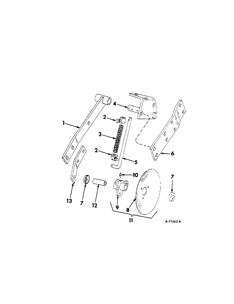 Схема запчастей Case IH DRY - (A-132) - DRY FERTILIZERS, COVERING DISK ATTACHMENT 