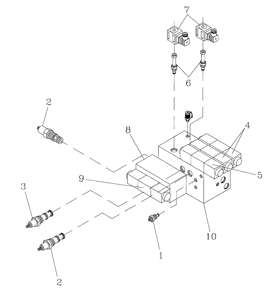 Схема запчастей Case IH 7700 - (B05[12]) - HYDRAULIC SOLENOID VALVE Hydraulic Components & Circuits