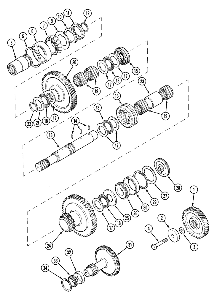 Схема запчастей Case IH 5130 - (6-020) - TRANSMISSION, MAIN DRIVE, WITH CREEPER, SYNCHRO CREEPER FIELD KIT (06) - POWER TRAIN