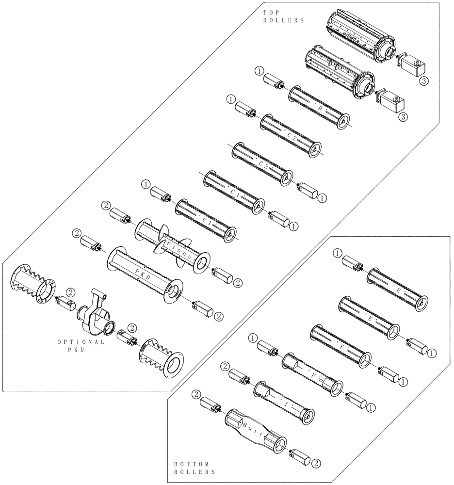 Схема запчастей Case IH 7700 - (B01.03[01]) - Hydraulic Motors {Rollers and Chopper} {Location} (35) - HYDRAULIC SYSTEMS