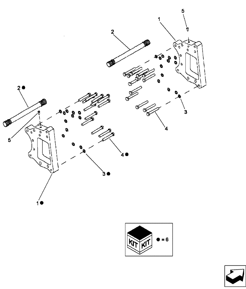 Схема запчастей Case IH 7130 - (88.044.151[02]) - DIA, AXLE EXTENSION 70 MM (EU ONLY) (88) - ACCESSORIES